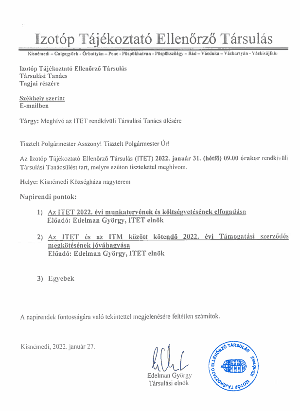 ITET ülés 2022.01.31.